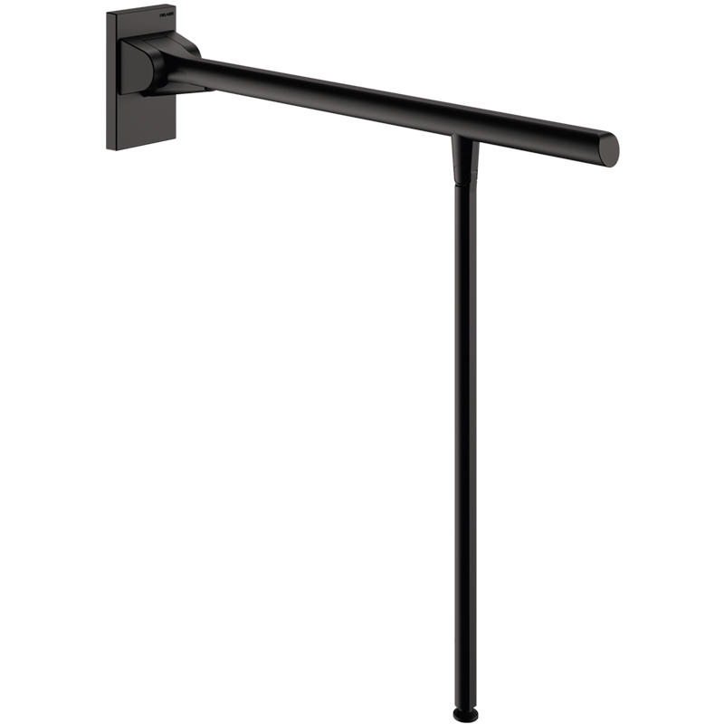 STÜTZKLAPPGRIFF Be-Line mit Fuß D42 L.850 Aluminium matt schwarz - Chromfarben, Metall (15/13/99cm) - Delabie