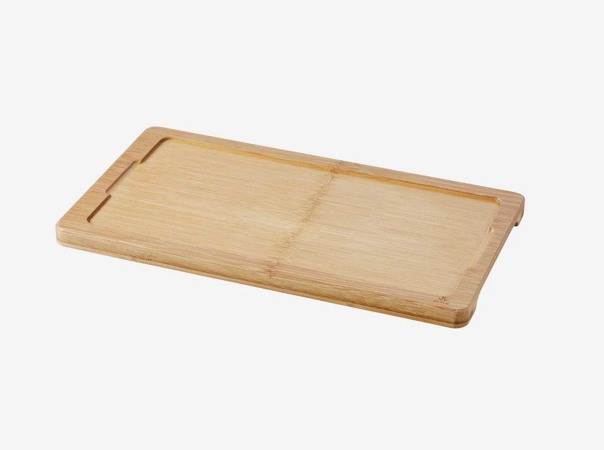 HOLZTABLETT 34 x 19,5 cm FÜR STEAKTELLER 30 x 16 cm Bambus - Braun, Keramik (19.5/1.5/34cm) - Revol Porcelaine France