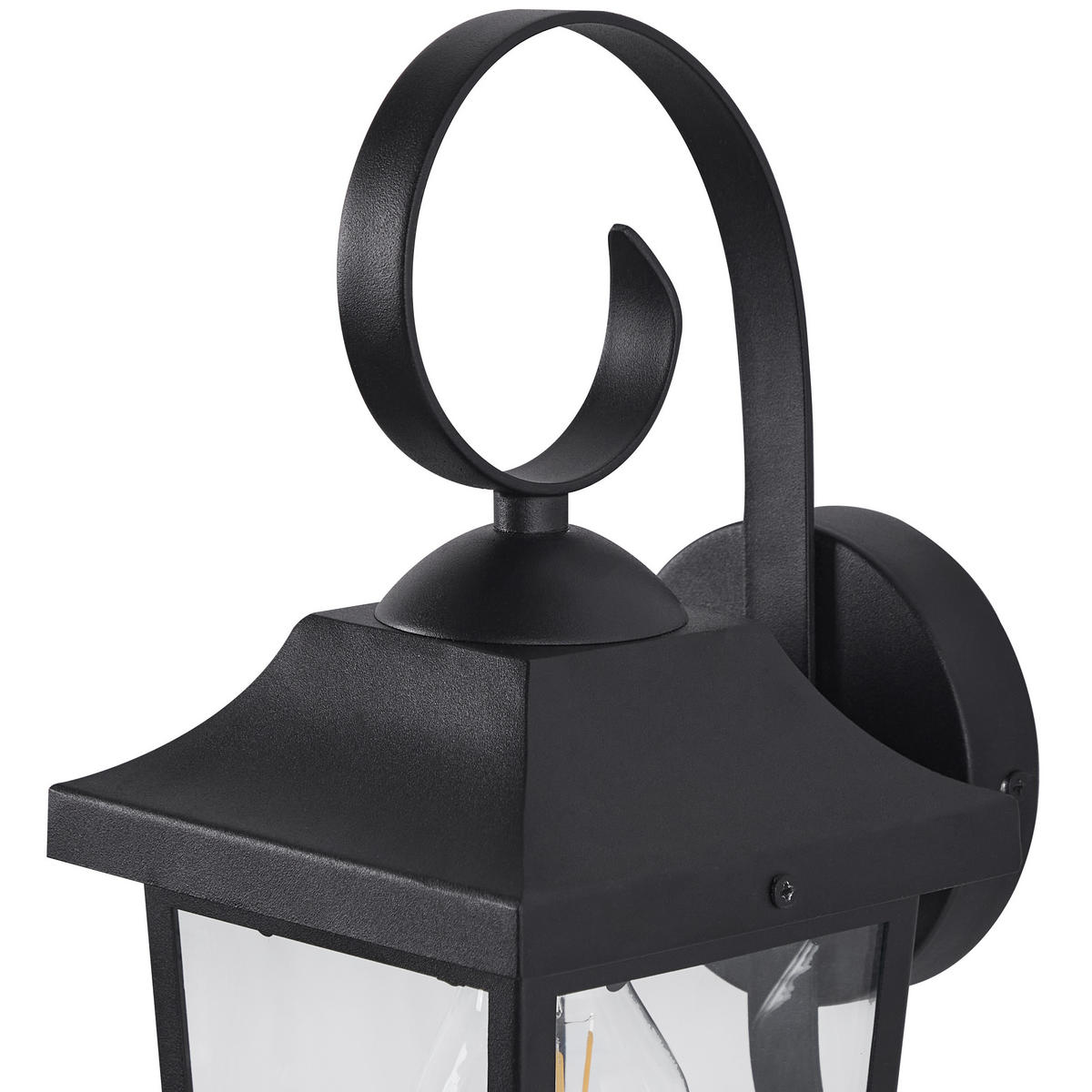AUSSENWANDLEUCHTE Schwarz Tangon - Schwarz, Metall (15/33/18cm) - Beliani