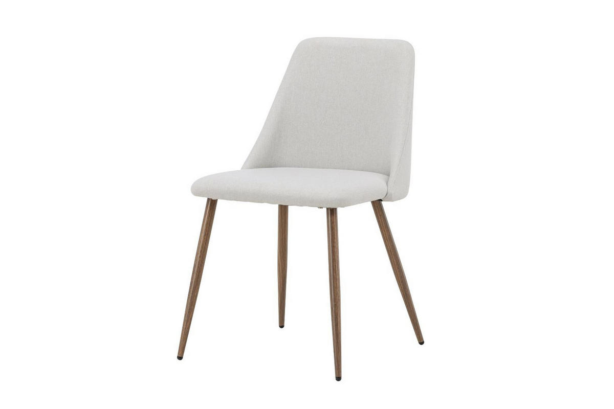 ESSZIMMERSTUHL, Night, Beige, Metall / Polyester / Leinen, 48 x 56 x 83 cm - Beige, Textil/Metall (48/83/56cm) - ebuy24