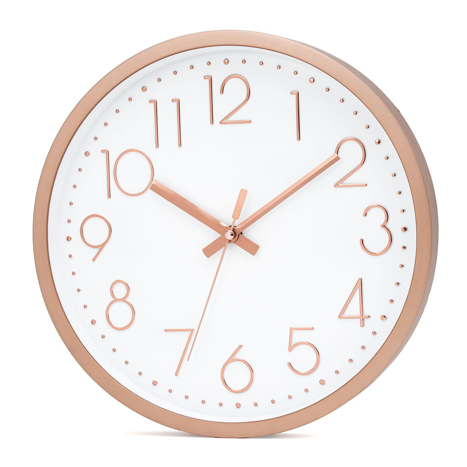 WANDUHR 30.5 cm - Goldfarben, Kunststoff (30.5/30.5/4.5cm) - Intirilife