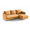 ECKSOFA Belis, Honig, Sofa mit Schlaffunktion - Honig, Textil (216/165cm) - Bettso