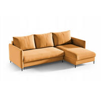 ECKSOFA Belis, Honig, Sofa mit Schlaffunktion - Honig, Textil (216/165cm) - Bettso