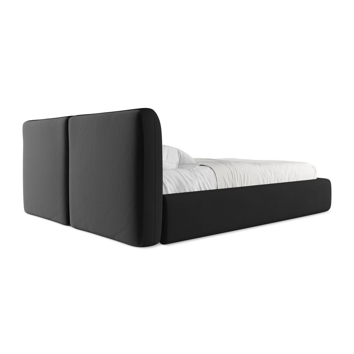POLSTERBETT mit Bettkasten und Lattenrost 180x228 Schwarz - Schwarz, Kunststoff/Textil (160/200cm) - LaMiaSofa