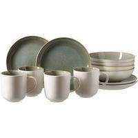 FRÜHSTÜCKS-SET Giada grün 12er Set - Grün, Keramik (21.5/22/33.5cm) - Ritzenhoff Breker