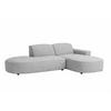 ECKSOFA Cursal Atelier, Stoff Artico, Cement, Rechts - Grau, Holz (284/166cm) - Kaiser Möbel