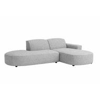 ECKSOFA Cursal Atelier, Stoff Artico, Cement, Rechts - Grau, Holz (269/166cm) - Kaiser Möbel
