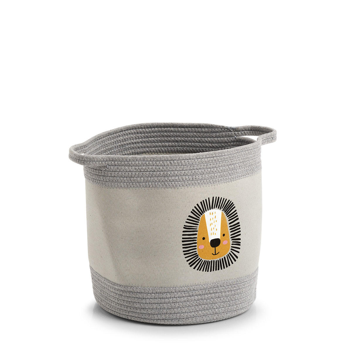 AUFBEWAHRUNGSKORB Löwe - Grau - Ø 30cm - Grau, Textil (30/30cm) - Zeller Present