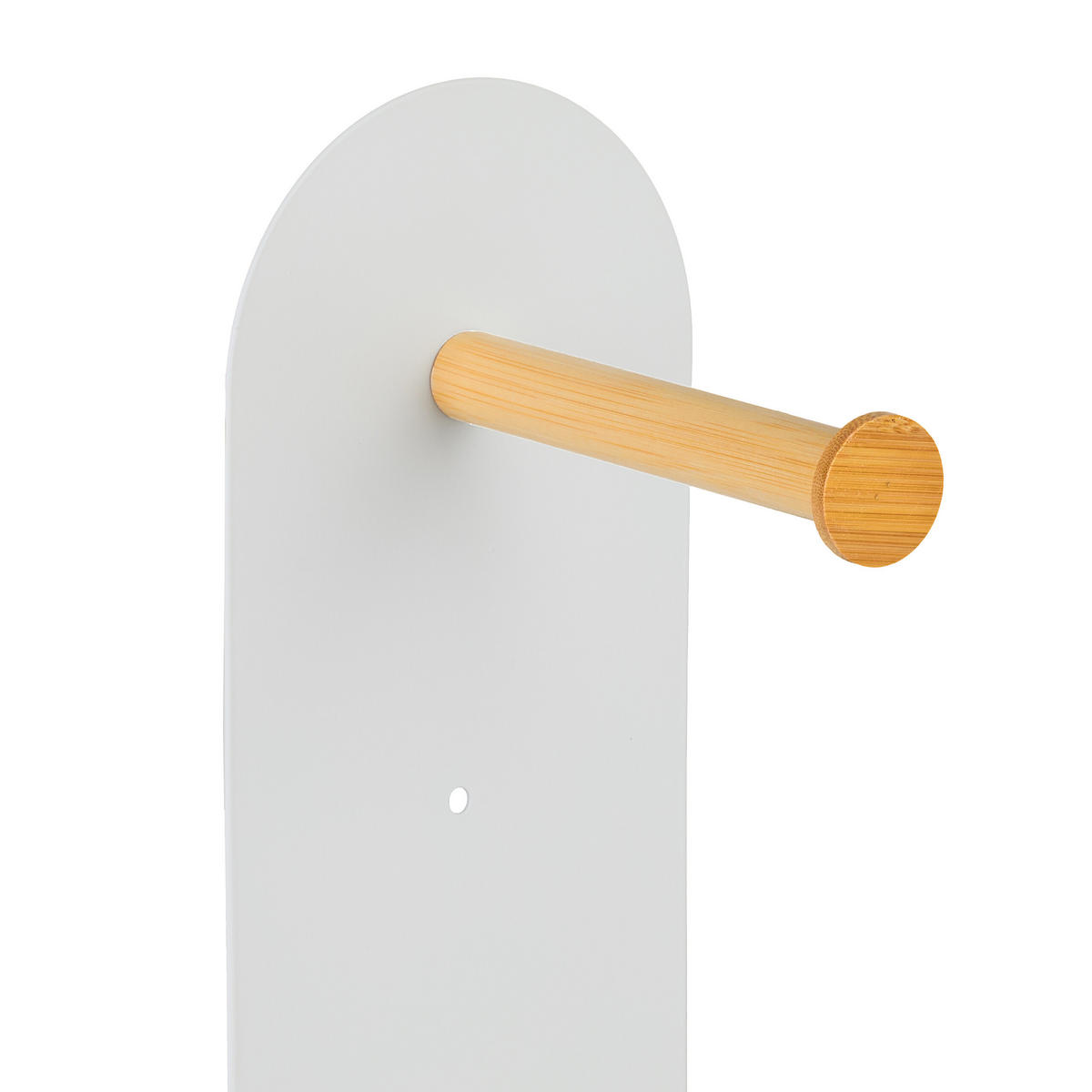 TOILETTENPAPIERHALTER - Weiß, Holz/Metall (12/66/11cm) - Relaxdays