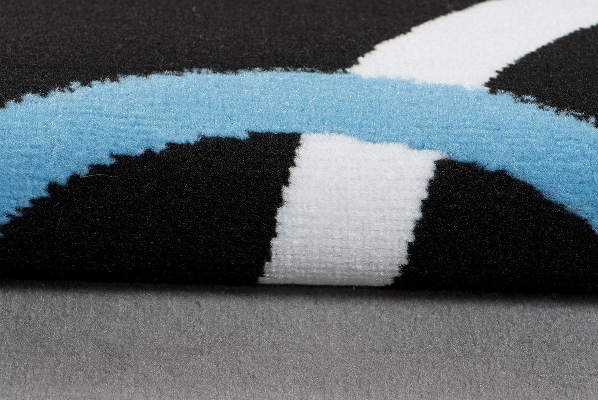 TEPPICH MAYA Blau Geometrisch Kreise Vierecke 220/300 cm - Blau, Textil (220/300cm) - Tapiso