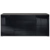 SIDEBOARD Rova Schwarz Hochglanz - Schwarz Hochglanz, Holzwerkstoff (166.5/75.5/35cm) - Vladon