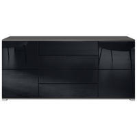 SIDEBOARD Rova Schwarz Hochglanz - Schwarz Hochglanz, Holzwerkstoff (166.5/75.5/35cm) - Vladon