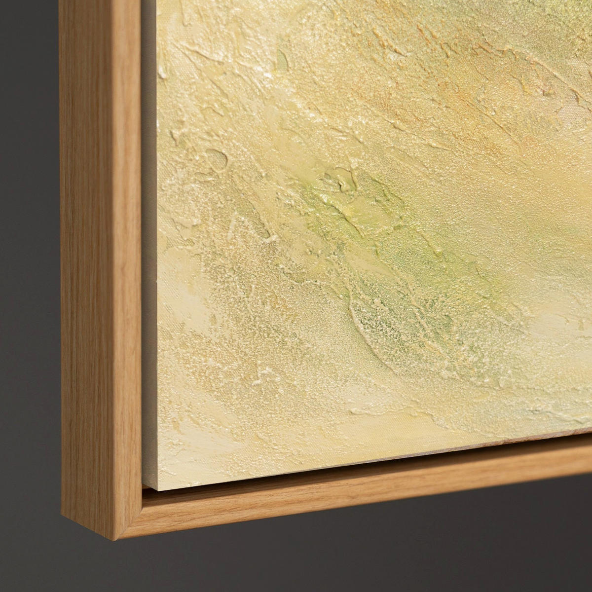 GEMÄLDE Warme Weite Schattenfugenrahmen Eichefarben 140x100 cm - Eichefarben, Holz (140/100cm) - YS-art gallery