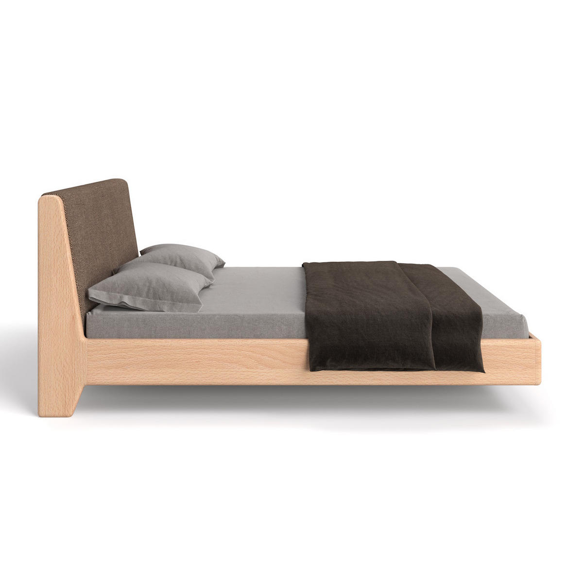 MASSIVHOLZBETT Lumo aus Buche 200x220 cm, Storm 18 - Buchefarben/Naturfarben, Holz (200/220cm) - Danzz