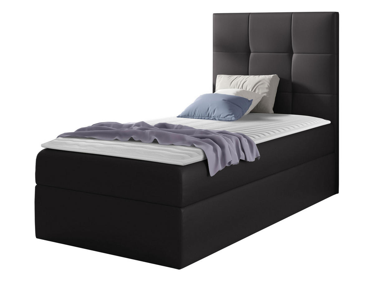 BOXBETT Mini 2, Seite zum Öffnen des Bettkastens: Rechts - Anthrazit, Holz (90/200cm) - MIRJAN24