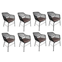 GARTENSTUHL TARA - 8 - Schwarz, Metall (60/82/63cm) - Home Deluxe