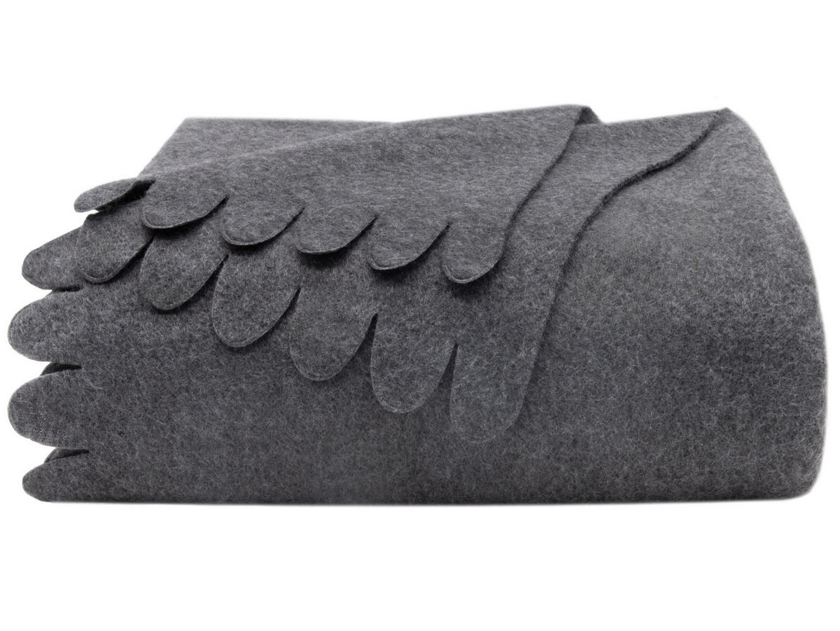 KUSCHELDECKE, 130x170 cm, 100% Polyester, Grau - Grau, Textil (130/170cm) - Zollner