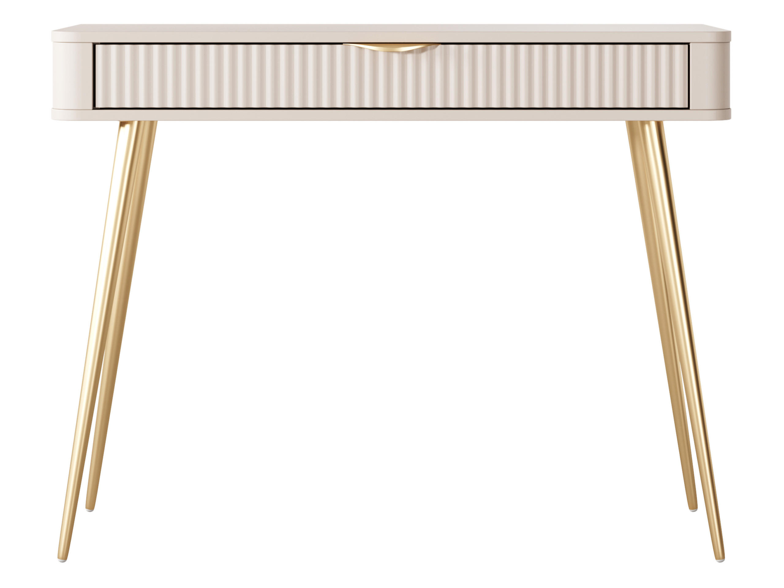 SCHMINKTISCH Lante - Beige/Goldfarben, Holzwerkstoff/Metall (38/101/78cm) - MIRJAN24