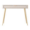 SCHMINKTISCH Lante - Beige/Goldfarben, Holzwerkstoff/Metall (38/101/78cm) - MIRJAN24