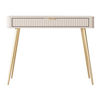 SCHMINKTISCH Lante - Beige/Goldfarben, Holzwerkstoff/Metall (38/101/78cm) - MIRJAN24