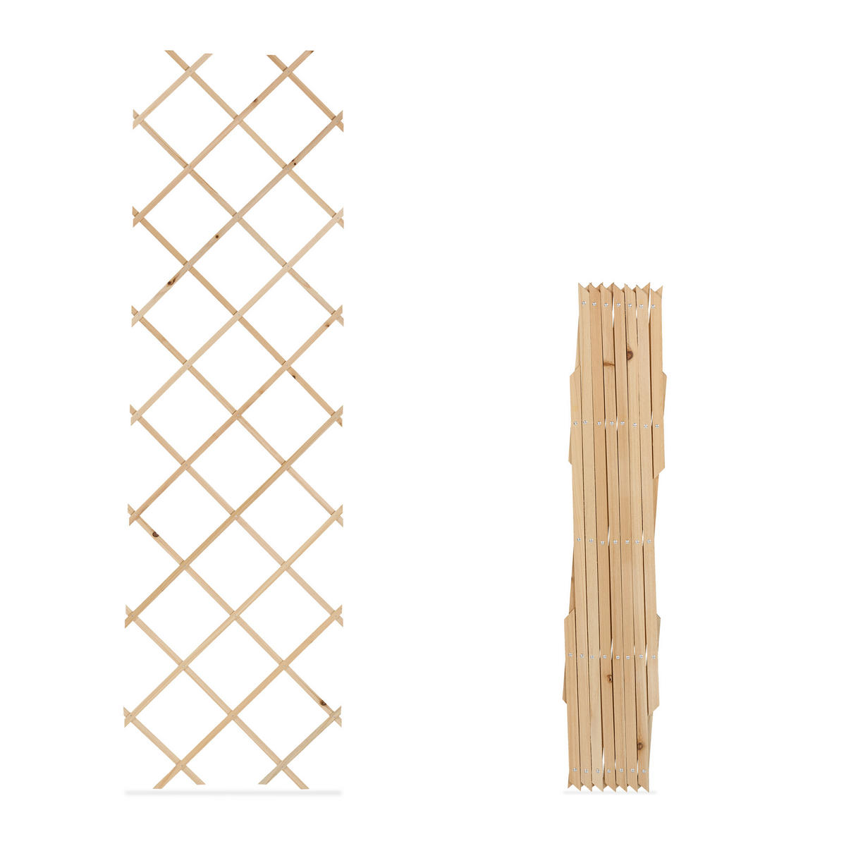 3XRANKGITTER - Hellbraun, Holz (60/180/1.5cm) - Relaxdays