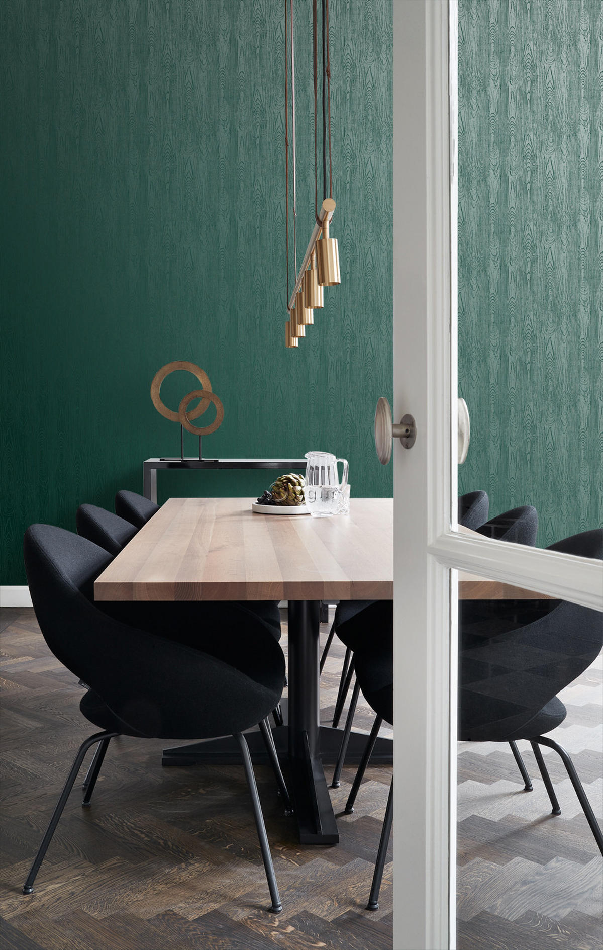 TAPETE Holz-Optik 53 cm x 10.05 m - Grün, Papier (53/1000cm) - Origin Wallcoverings