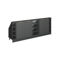 ŠATNÍ SESTAVA PRO ŠIKMÉ STŘECHY Rion Antracitově zlatý - antracitová, kompozitní dřevo (210/81.6/46cm) - Vicco