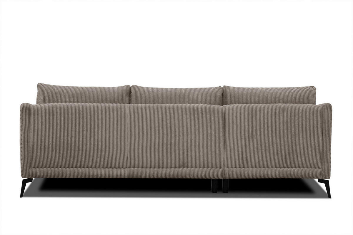 ECKSOFA VILT 4-Sitzer, taupe - Taupe/Schwarz, Holzwerkstoff/Textil (156/255cm) - Courtois Laville