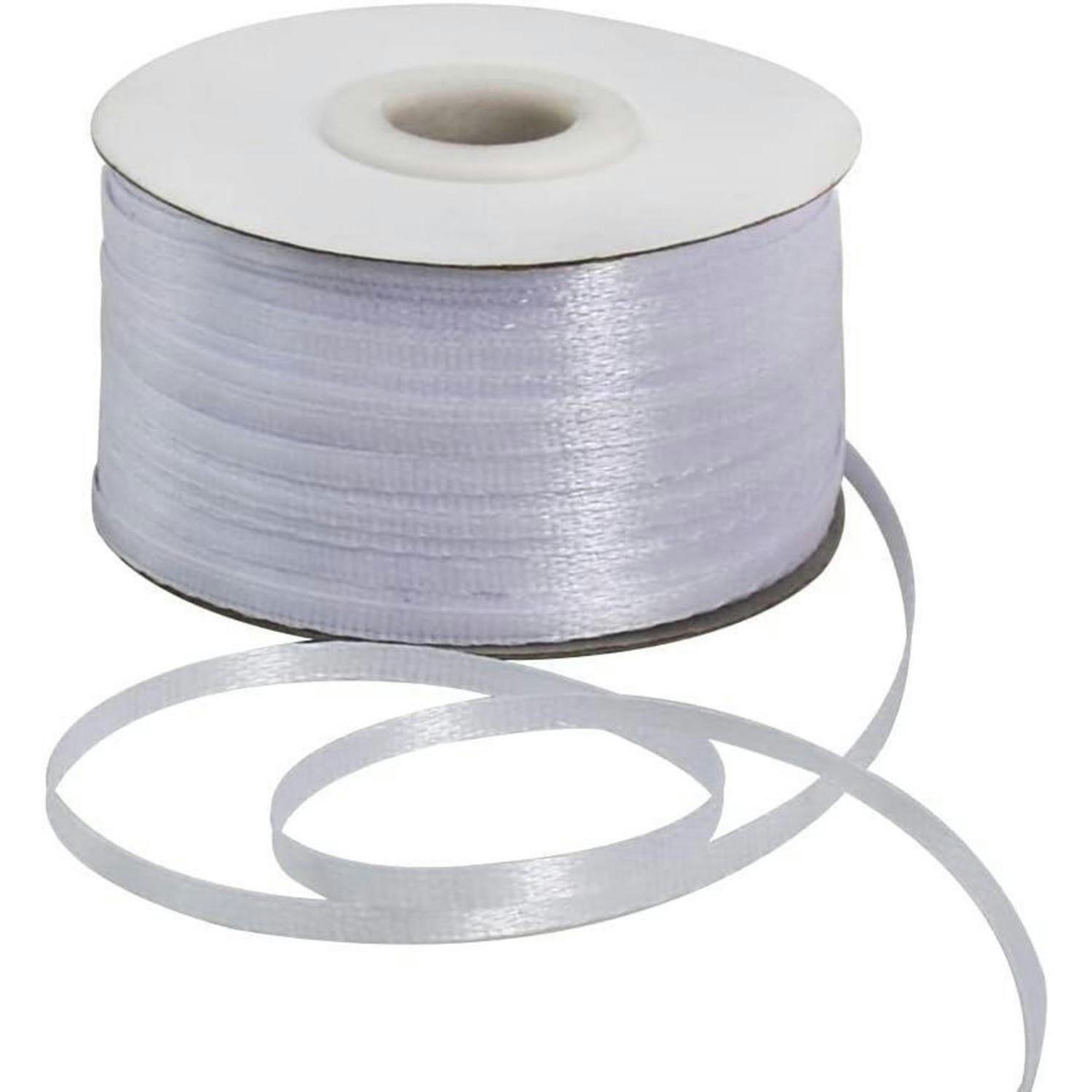 SATINBAND 3 mm x 183 m Weiß - Weiß, Textil (0.3/0.1/1cm)