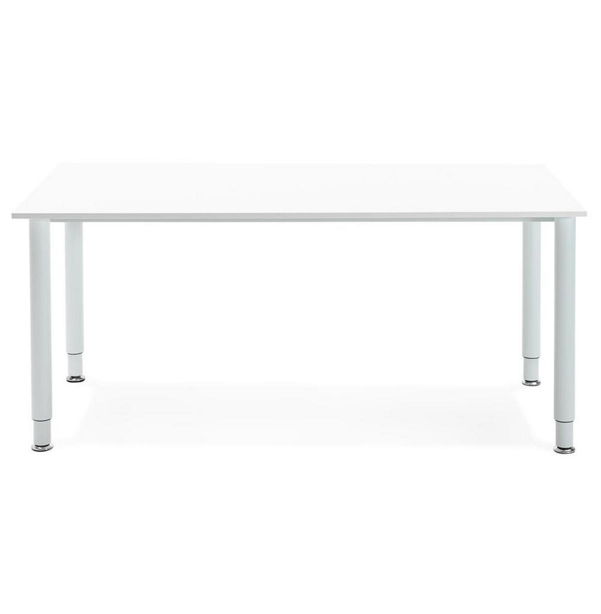 SCHREIBTISCH Modern Ergonomisch Mit Metallgestell LUMIRA, Weiß 160x80x75 cm - Weiß, Holz/Metall (80/160/75cm) - KADIMA DESIGN