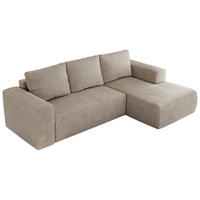 ECKSOFA TRENTINO L Beige Stukture - Rechts - Beige/Schwarz, Textil (164/266cm) - MKS