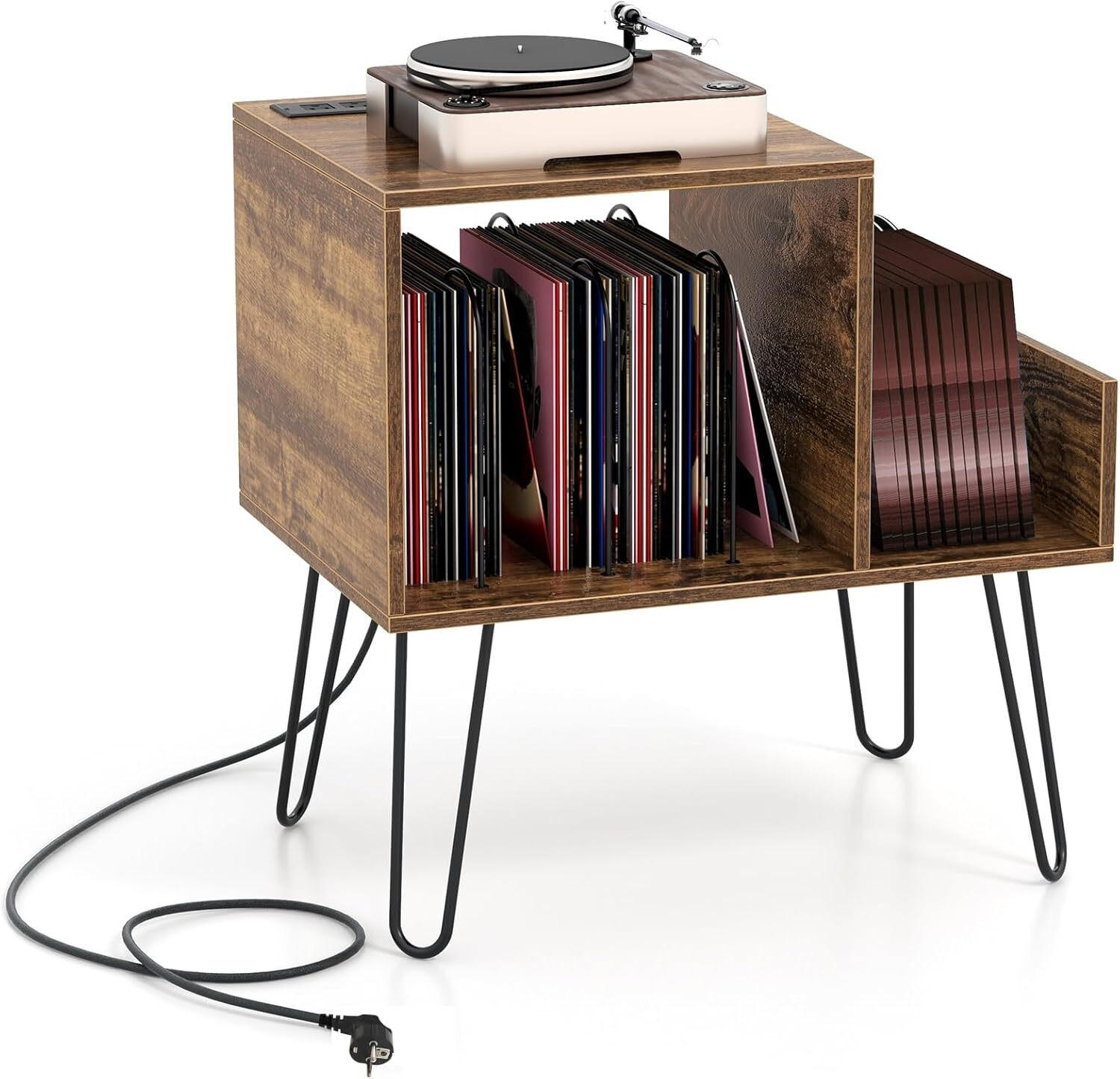BEISTELLTISCH 67cm Braun - Braun, Holz (66/67/45cm) - COSTWAY