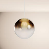 GALERIELEUCHTE Orb 5m Abhängung Gold Verlauf/Weiß Ø 40cm - Goldfarben, Glas (40/40/40cm) - s.luce