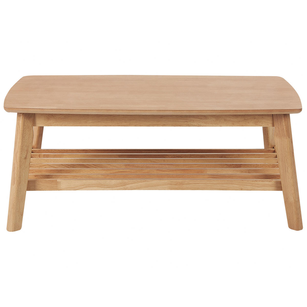 COUCHTISCH heller Holzfarbton rechteckig 55/100 cm Tulare - Hellbraun, Holz (100/55/42cm) - Beliani