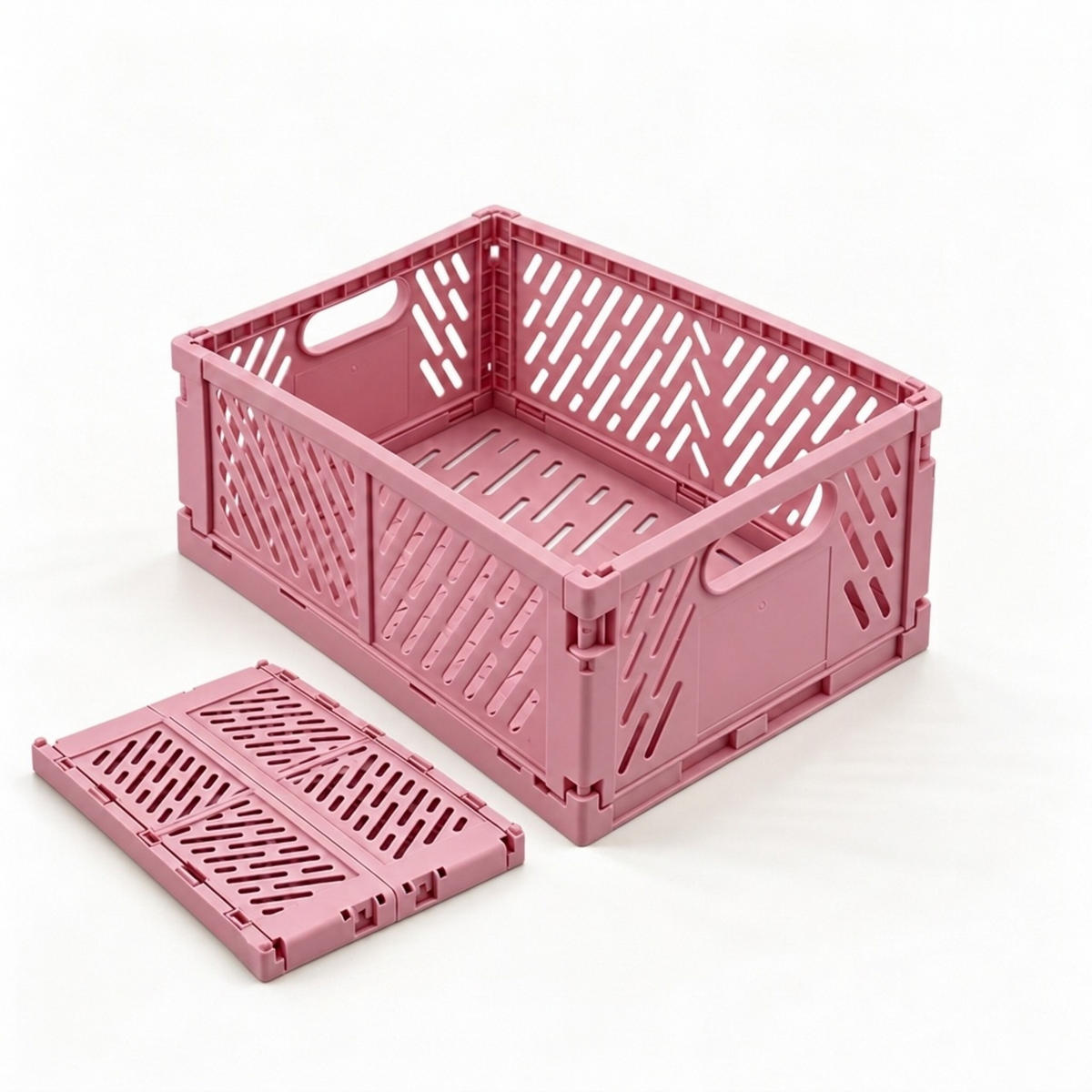 SKLÁDACÍBOX Růžová sada-4 plast - růžová, plast (29/12/21cm) - Relaxdays