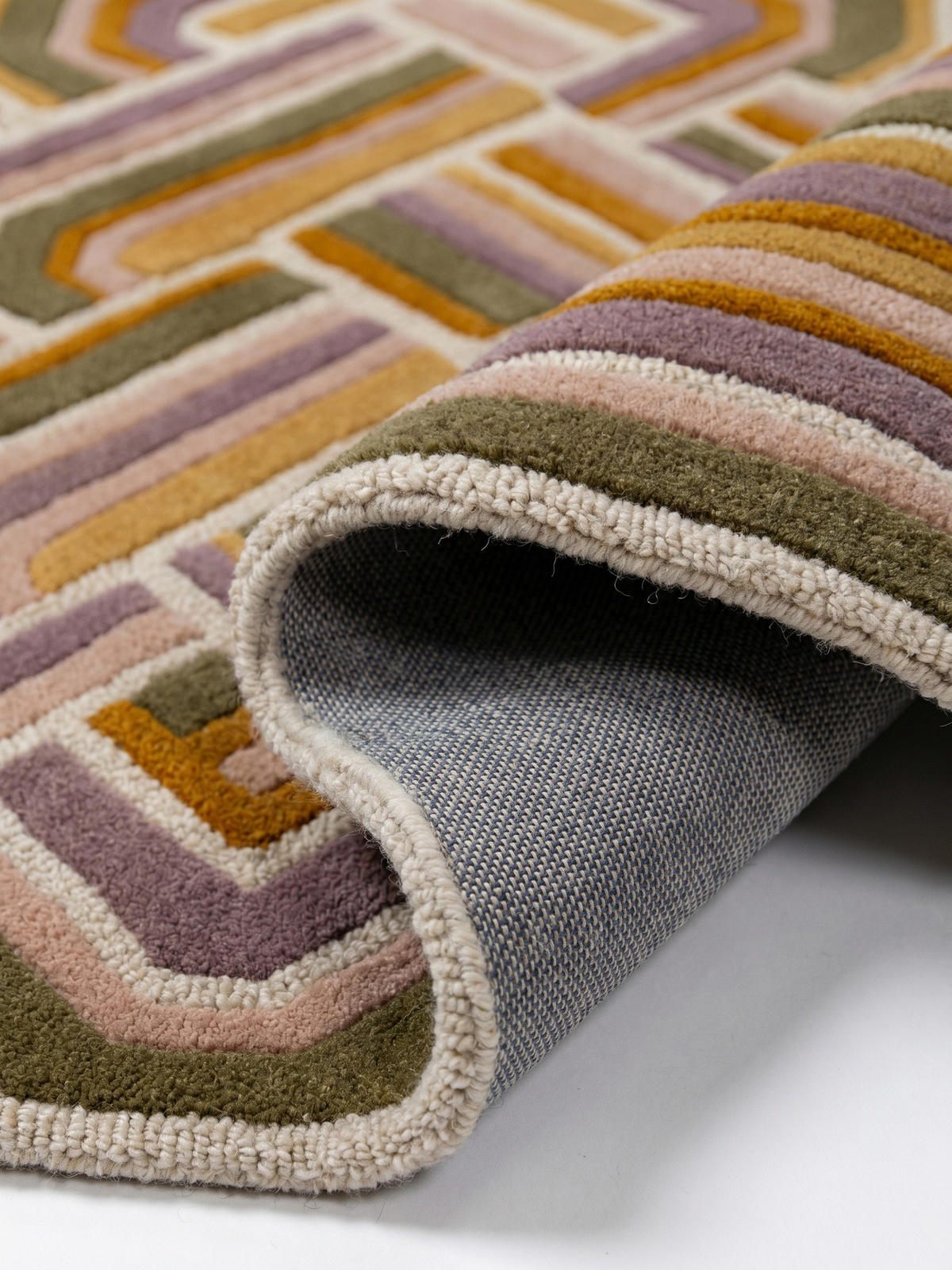 WOLLTEPPICH SOAR, geometrisch, Flieder, 80 x 300 cm - Rosa, Textil (300/80cm) - KADIMA DESIGN