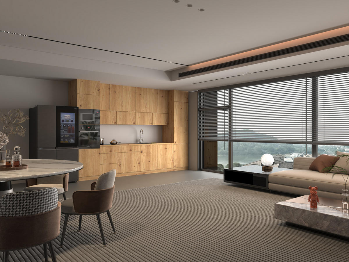 KÜCHENZEILE 360 - Langen KL3-M360 in Artisan Eiche - Schwarz/Eiche Artisan, Holz (360/248/58cm)