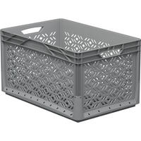 SICHTBOX Eurobox, grau, durchbrochen, 60x40x32 cm, 62L - Grau, Kunststoff (40/32.5/60cm) - Westfalia