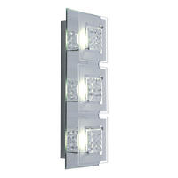 LED DECKENLEUCHTE Miranda Klar Chrom - Silberfarben, Glas (40/14/7cm) - Esto