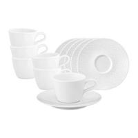 ESPRESSOTASSEN MIT UNTERTASSEN Life Fashion Luxury White 90 ml 6er Set - Weiß, Keramik (13.6/6.7/13.6cm) - Seltmann Weiden