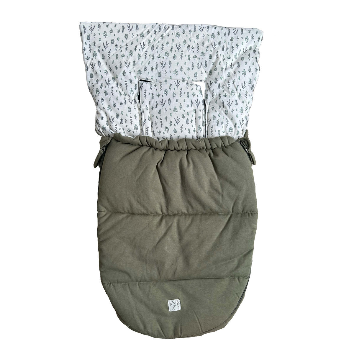 BABYSCHALENFUSSSACK Small Jersey Hooded, olive green - Olivgrün, Textil (40/9/80cm) - Kaiserbaby