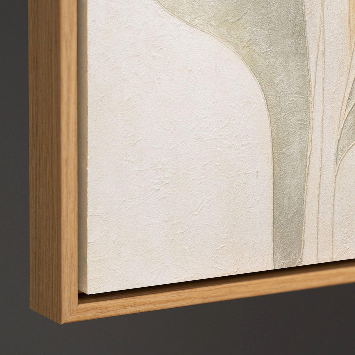 GEMÄLDE Leichtigkeit Schattenfugenrahmen Eichefarben 120x80 cm - Eichefarben, Holz (120/80cm) - YS-art gallery