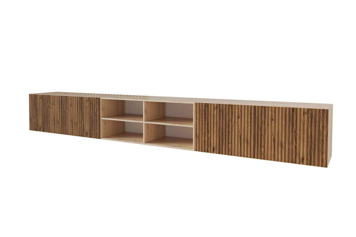 LOWBOARD NOA-2-W 3x100x40x41 cm - Artisan / Katania - Eiche Wotan, Holzwerkstoff (300/40/41cm) - ALTDECOR