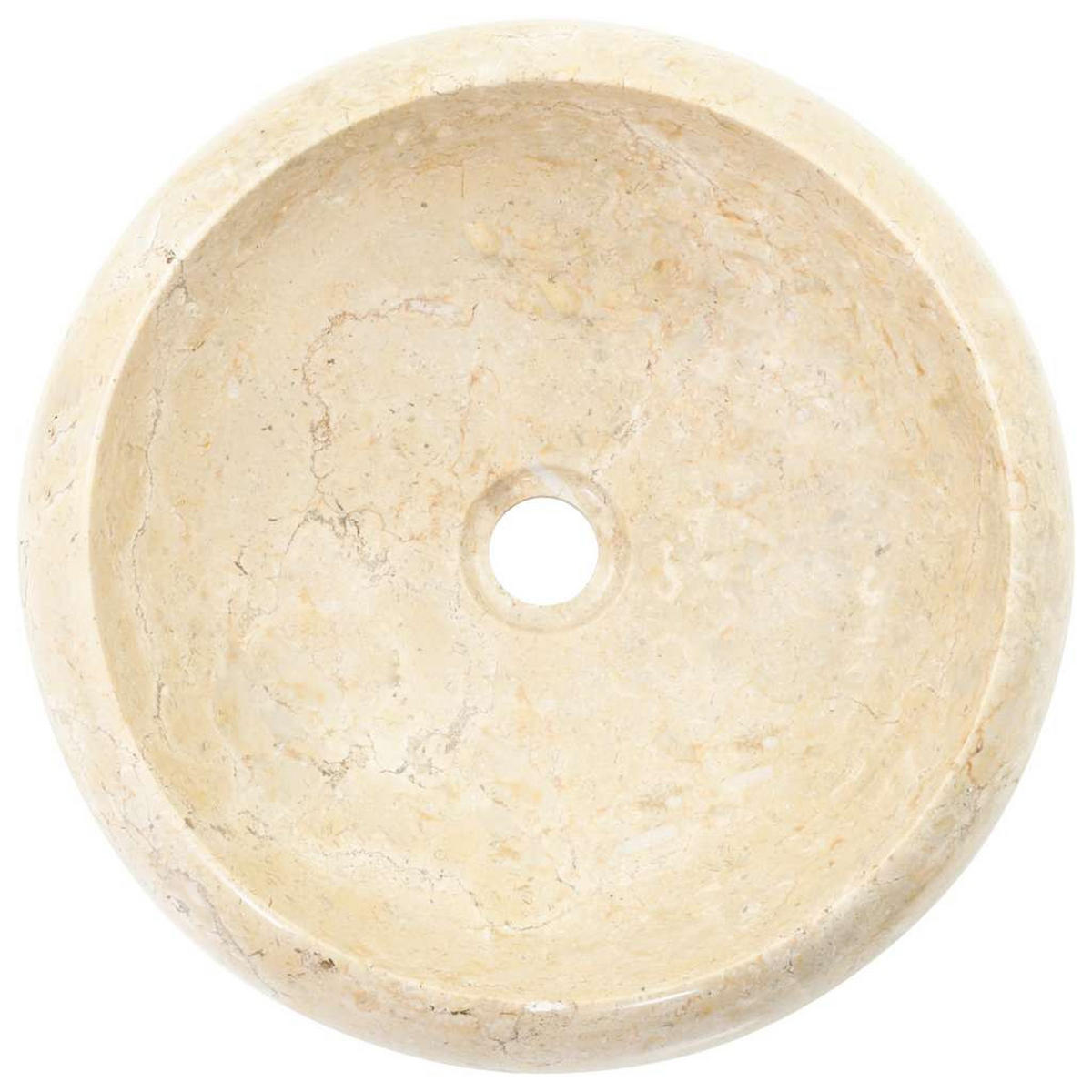 WASCHBECKEN 40/12 Cm Marmor Creme - Creme, Stein (40/12/40cm) - vidaXL