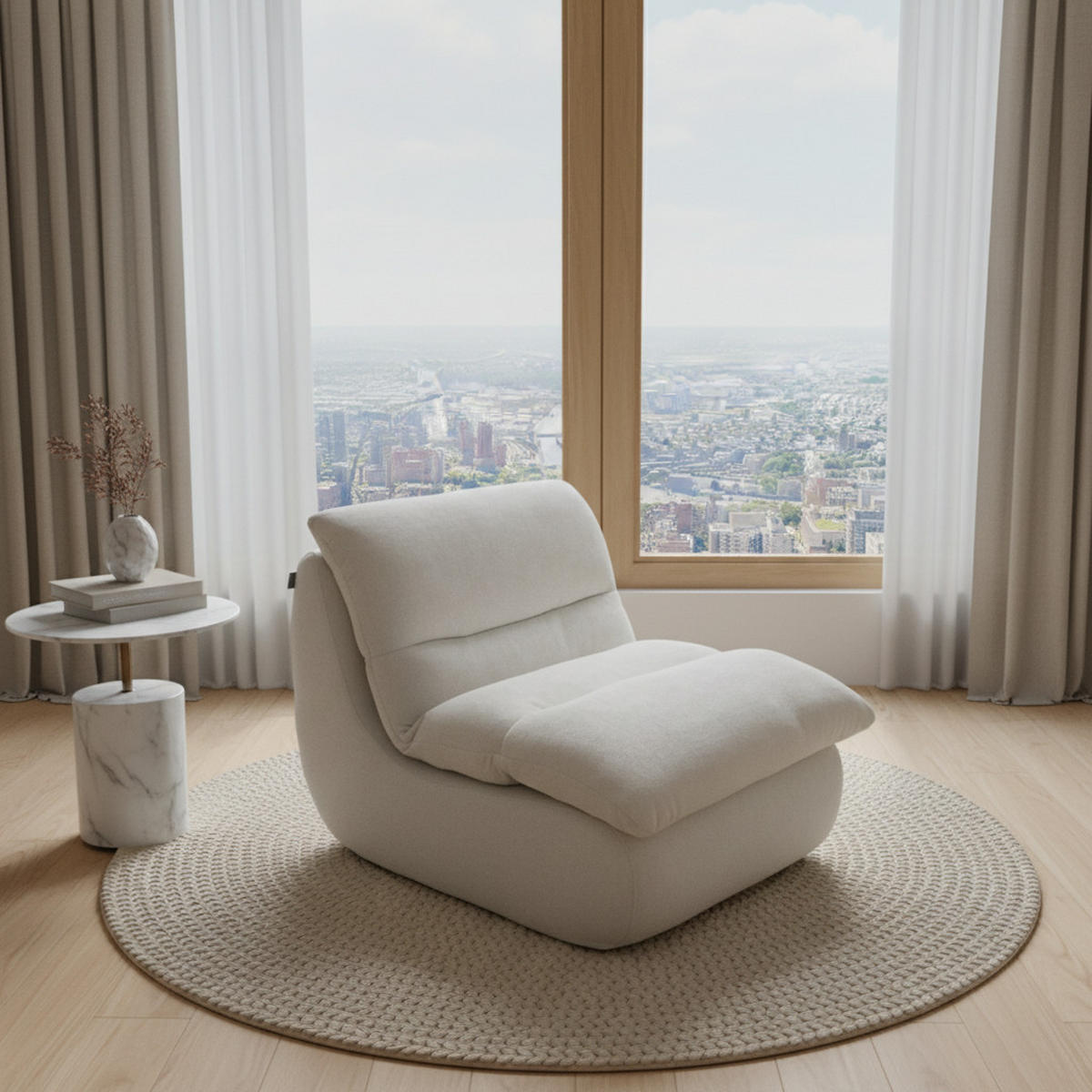 SESSEL Nuvia Weiß - Weiß, Textil (80/75/100cm) - COCO Living