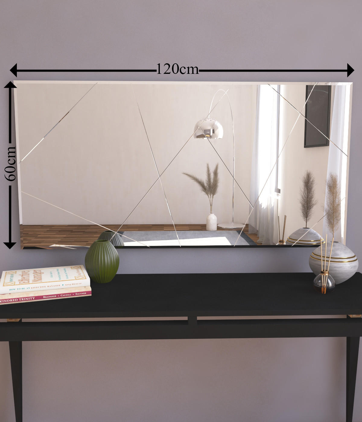 SPIEGEL Eilish Asymmetrisches Design 120x60cm Bronze - Bronzefarben, Holzwerkstoff (120/60/2.2cm) - moebel17