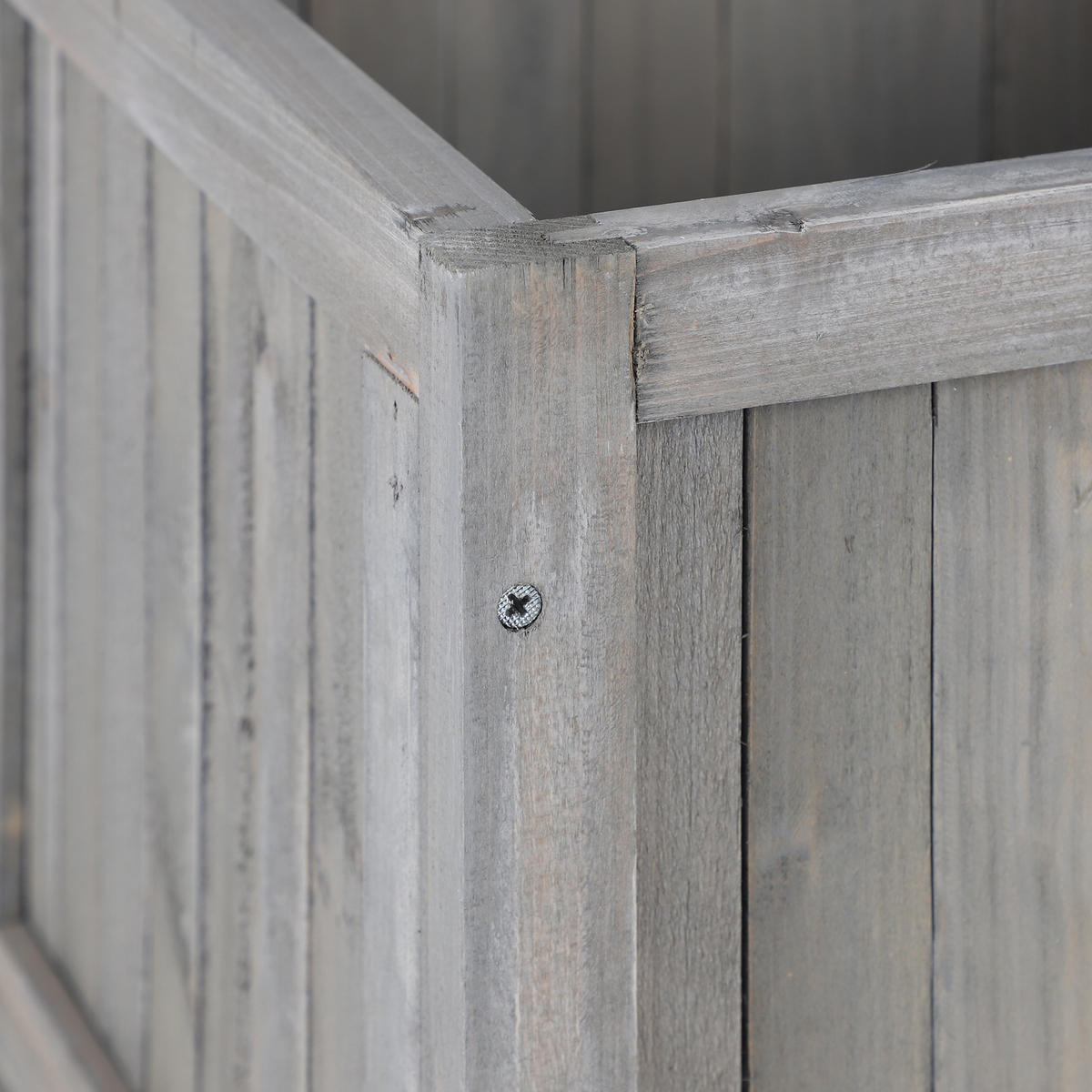 RANKKASTEN - Grau, Holz (36/90/36cm) - Relaxdays