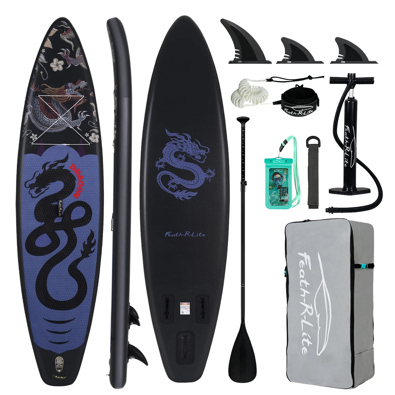 STAND-UP PADDLE BOARD FR17U - Schwarz, Kunststoff (84/350cm) - Kaket