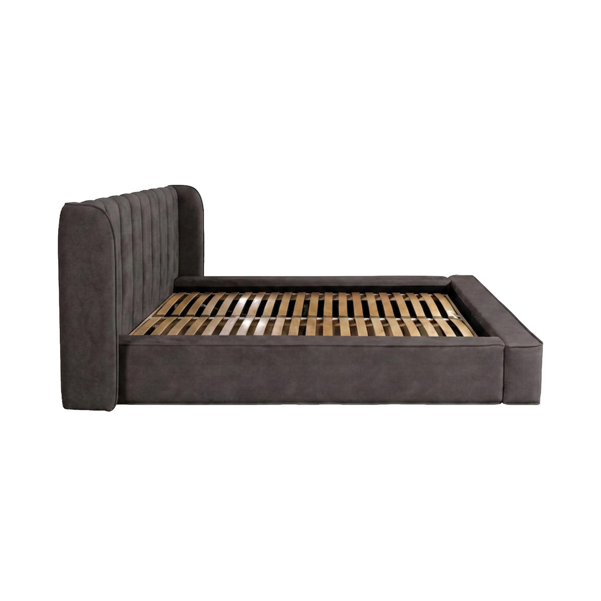 POLSTERBETT GONDO 160x200 cm, Anthrazit - Anthrazit, Textil (200/160cm) - Fedve