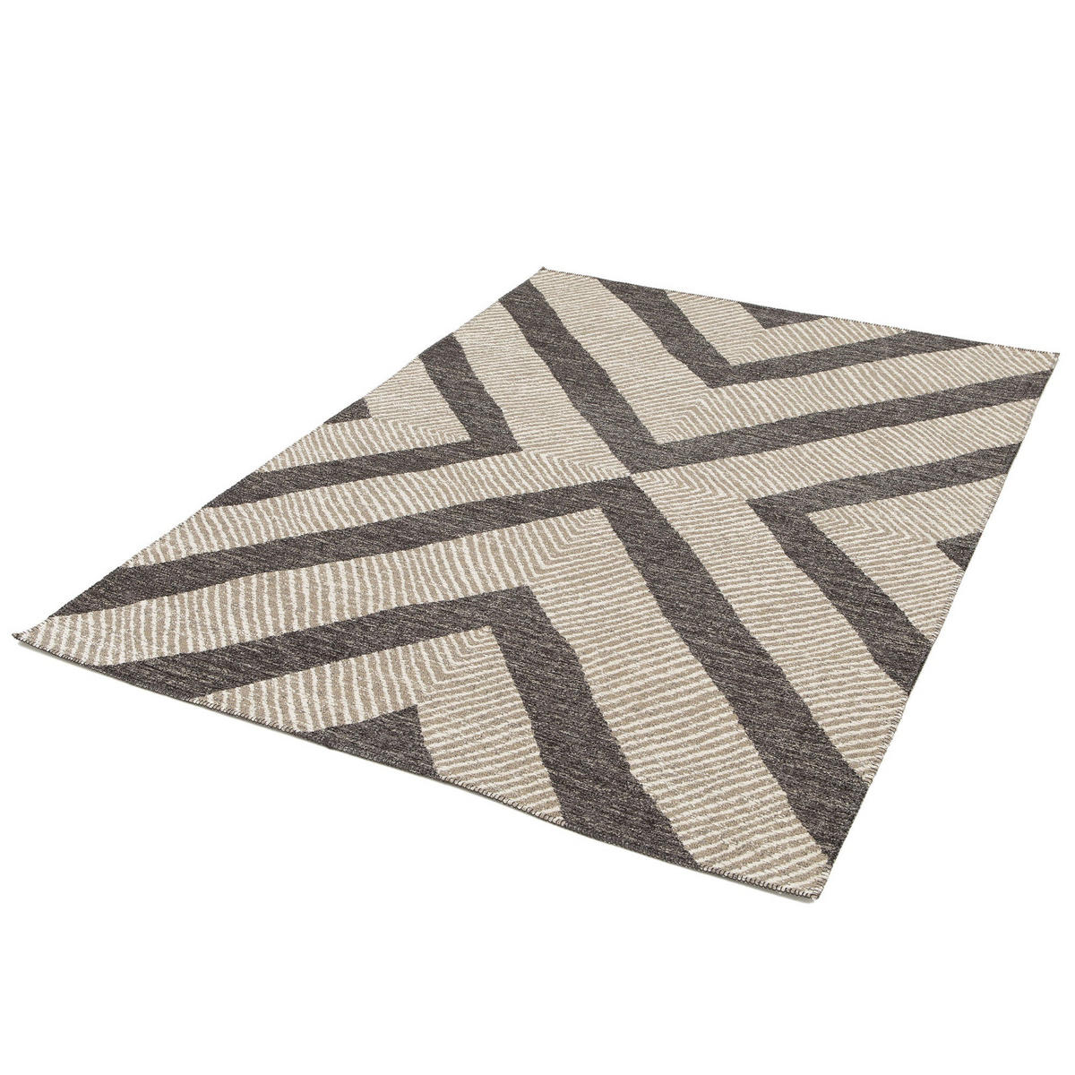 TEPPICH Design recycelte Fasern bruin - Braun, Textil (120/170cm) - AFK Living